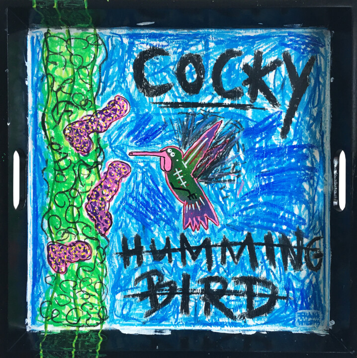 COCKY HUMMINGBIRD 绘画, 20.1x20.1 in