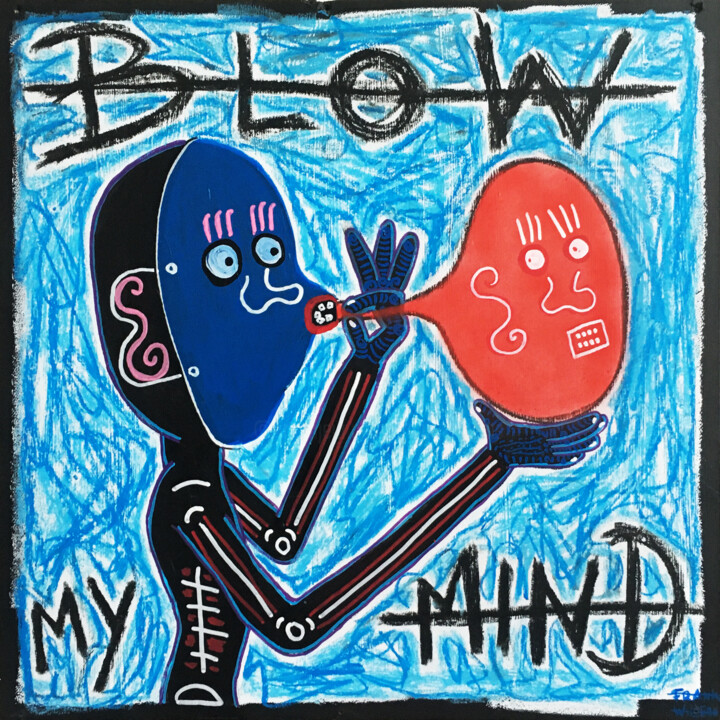 BLOW MY MIND 미술작품, 23.6x23.6 in