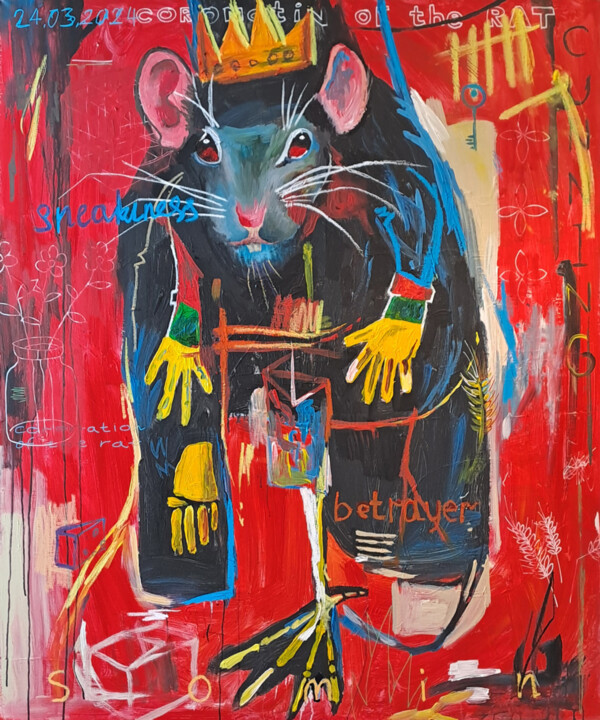 Rat 绘画, 47.2x39.4 in