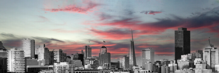 San Francisco - Skyline in the Sunrise