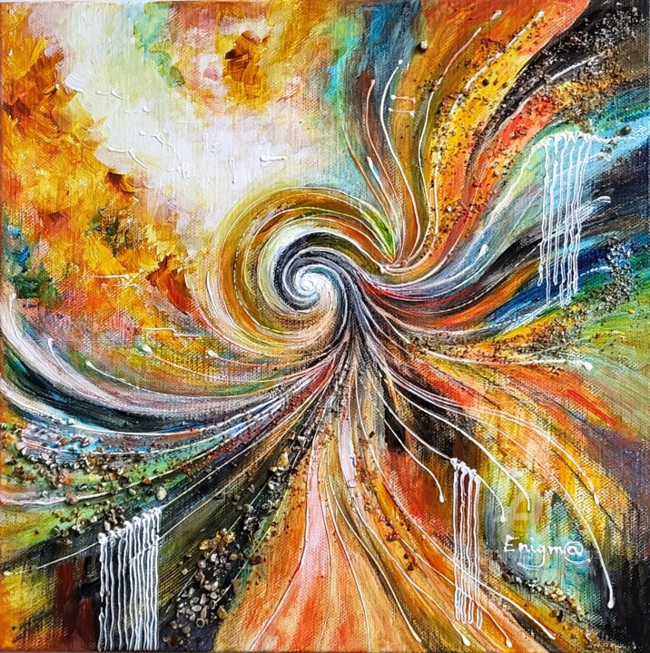 Peinture intitulée "VOLUTION" par Mahé Ros, Œuvre d'art originale, Acrylique Monté sur Châssis en bois