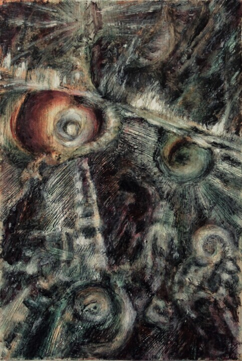 Painting titled "близкое - далёко" by Aleksandr Dikun, Original Artwork, Oil