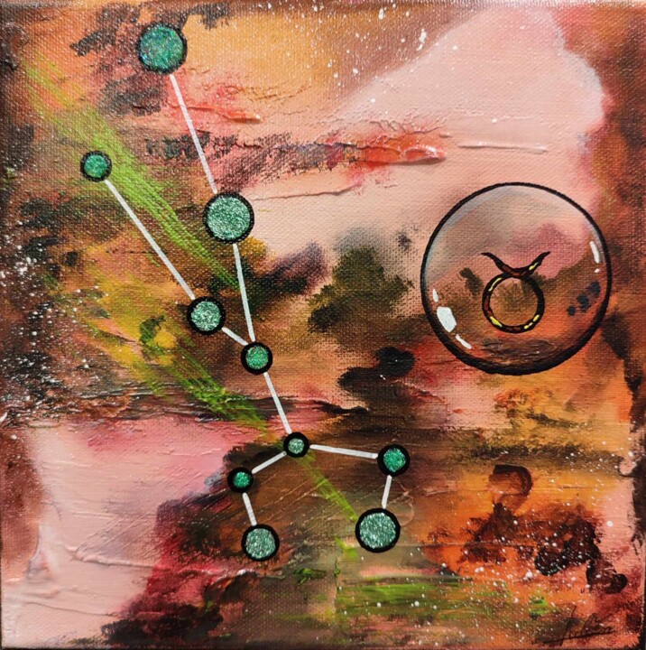 Peinture intitulée "Taurus 2" par Julien Abstrait, Œuvre d'art originale, Acrylique Monté sur Châssis en bois