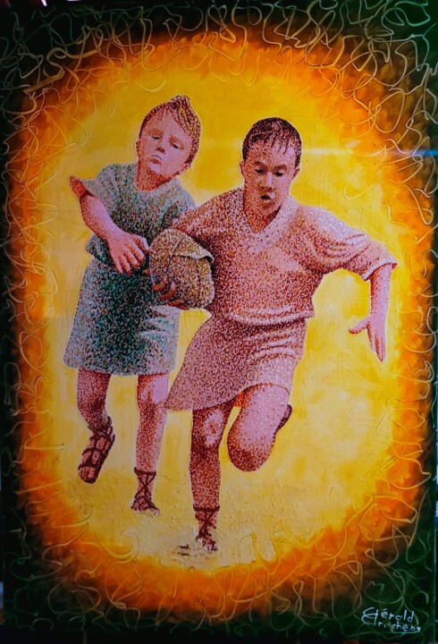 Les enfants de la soule 绘画, 39.4x27.6 in