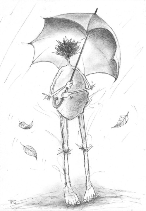 Le vieux parapluie 图画, 11.7x8.3 in