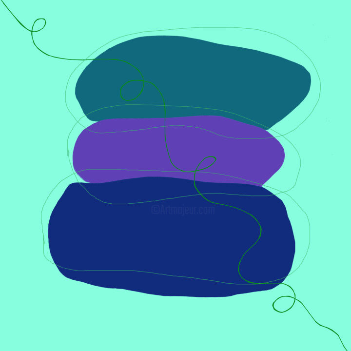 Zen Minimalism. Nature. Stones 7 - Print Digital Arts, 31.5x31.5 in