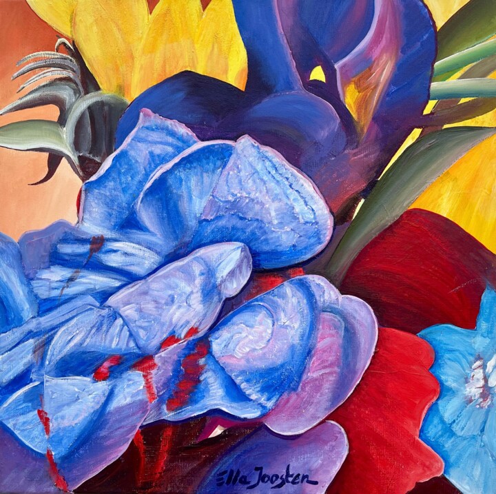 Painting titled "Bloom Five" by Ella Joosten, Original Artwork, Acrylic