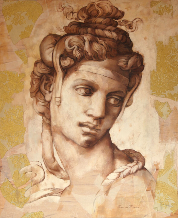 Painting titled "ALLEGORY XIV" by Francesc Marco, Original Artwork, Oil Mounted on Other rigid panel
