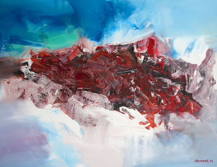 Abstrait-62-24 绘画, 35x45.7 in