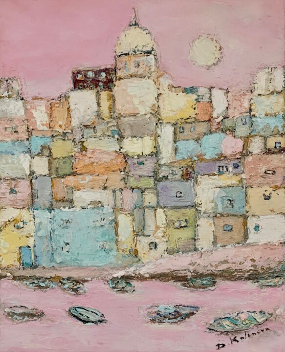 Vintage Italian Charm 绘画, 11.8x9.5 in