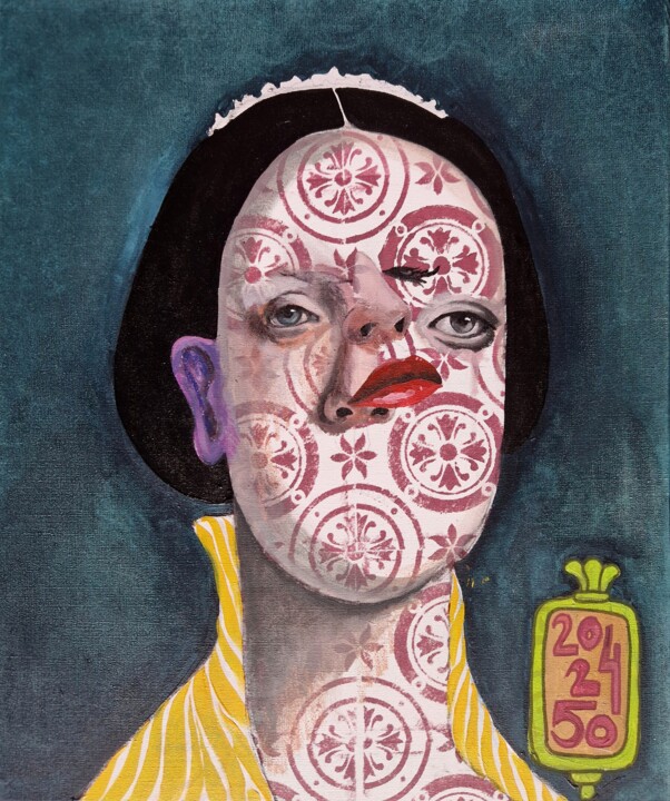 Portrait nr. 50 绘画, 23.6x19.7 in