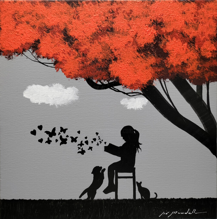 L'Amico fedele 绘画, 11.8x11.8 in