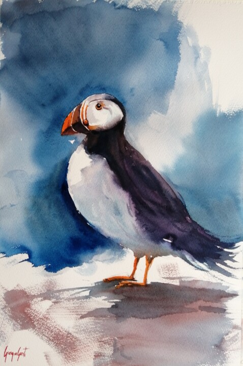 puffin 2 Pittura, 20,9x13,8 in