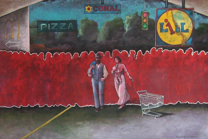 QUARTO STATO EVAPORATO Pittura, 11,8x17,7 in