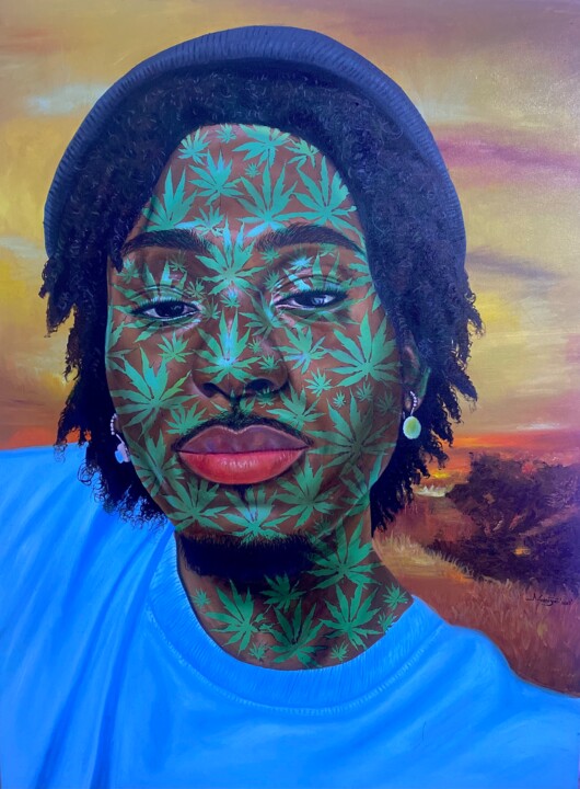 Pintura intitulada "Boys are Seraphic i…" por Ganiyat Abdulazeez, Obras de arte originais, Óleo