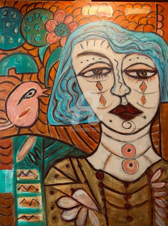 demoiselle de Tamaris 11 绘画, 31.5x23.6 in