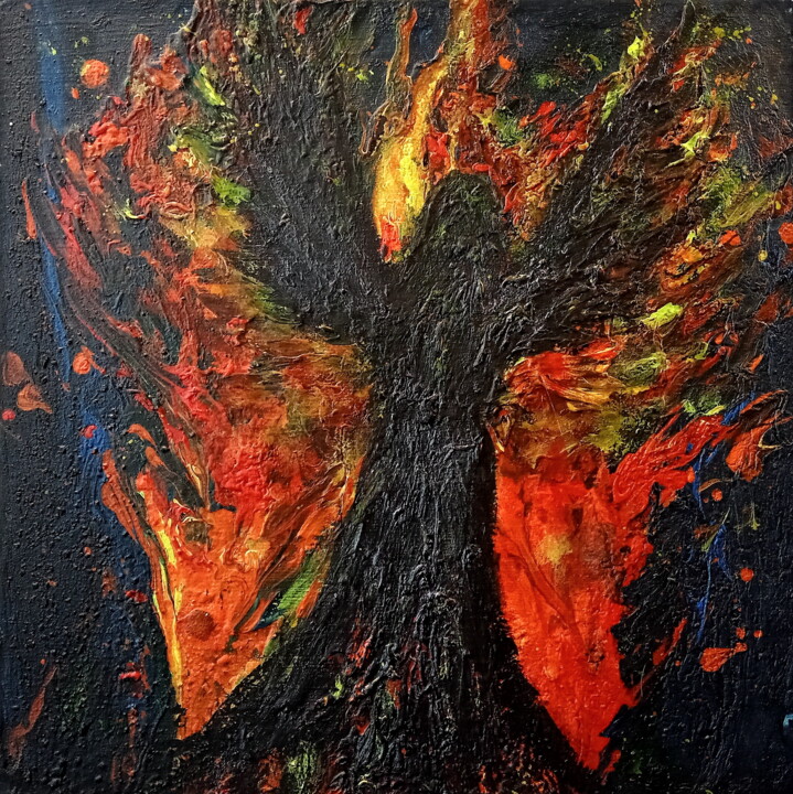 Black Phoenix 绘画, 11.8x11.8 in