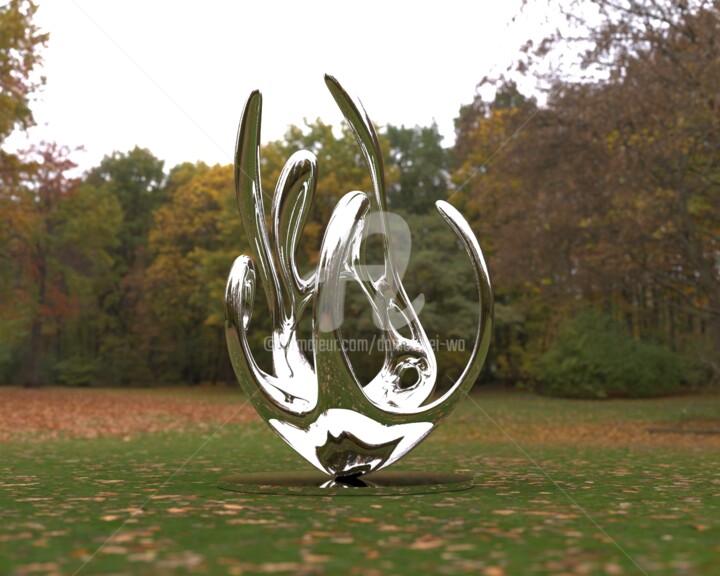 Vital Grace#3(Medium edition) Sculpture, 66,9x41,3 in