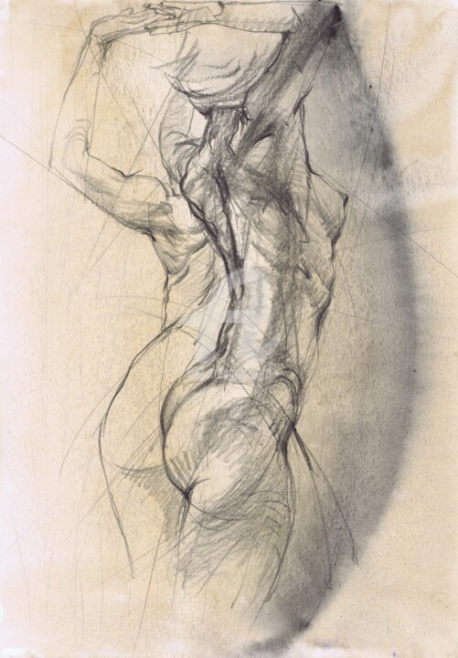 erotic art - Tenderness and Grandeur 图画, 16.1x11.4 in