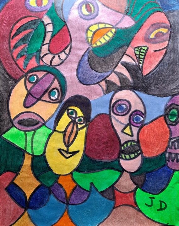 Le Cauchemar 绘画, 16.5x11.6 in