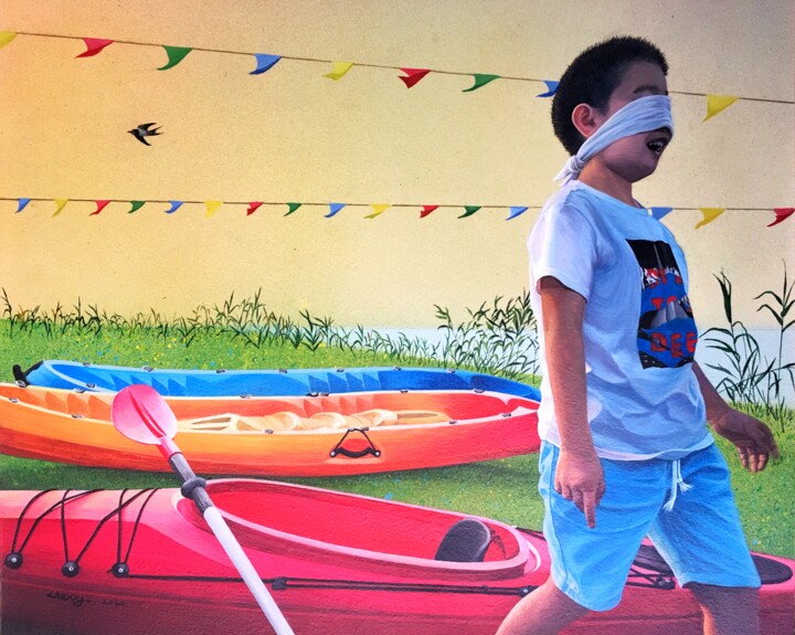 Hide and Seek Pintura, 14,2x17,7 in