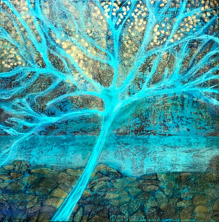 Peinture intitulée "Transparence P118" par Nathalie Clément, Œuvre d'art originale, Acrylique Monté sur Châssis en bois