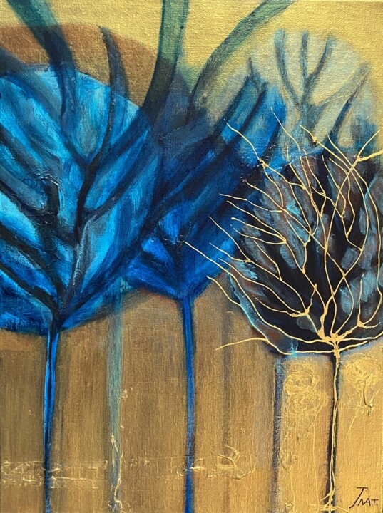Our blue trees P253 Pintura, 15,8x11,8 in