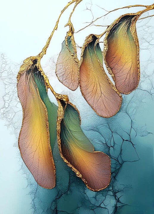 Gold on blue Digital Arts