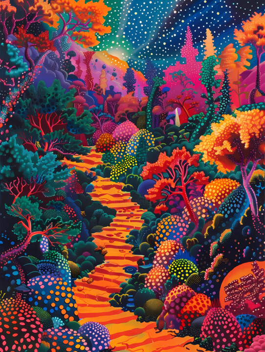 Digital Arts titled "Journey Through the…" by Claire Step, Original Artwork, Digital Painting