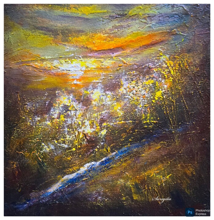 "Abstract landscape" başlıklı Tablo Sangita Agarwal tarafından, Orijinal sanat, Akrilik