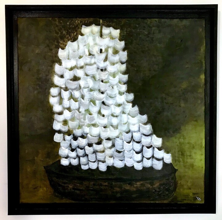 Coque de noix 绘画, 23.4x23.4 in