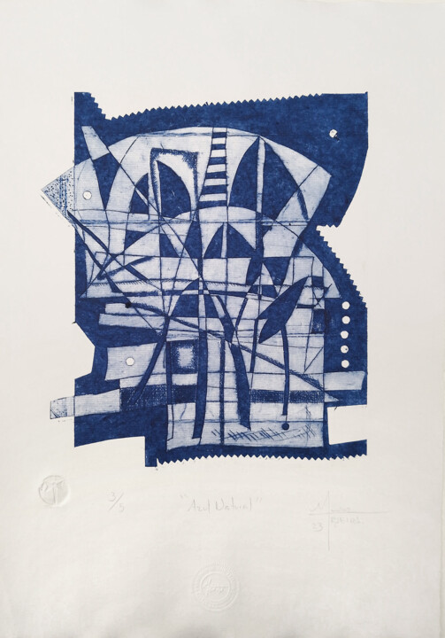 Azul Natural 绘画, 19.5x13.8 in