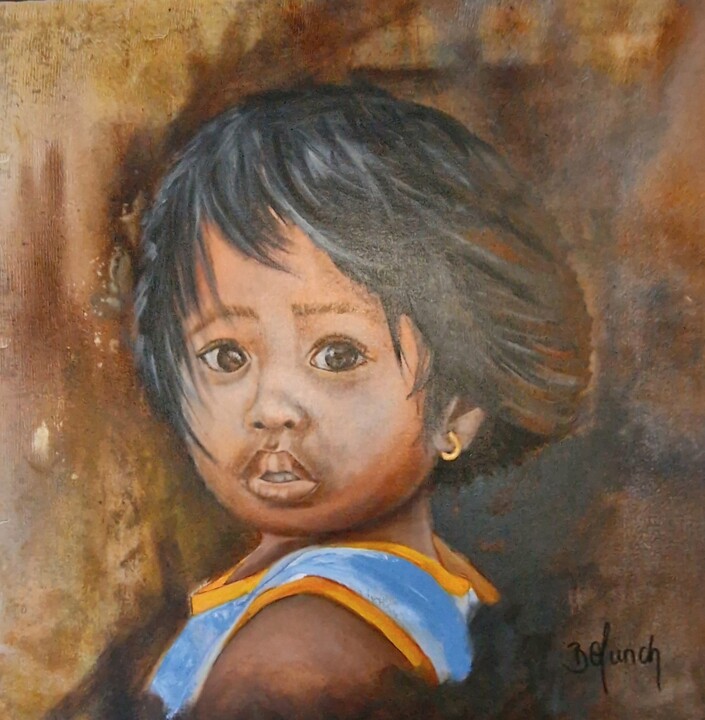 Petite fille du Monde Pittura, 19,7x19,7 in