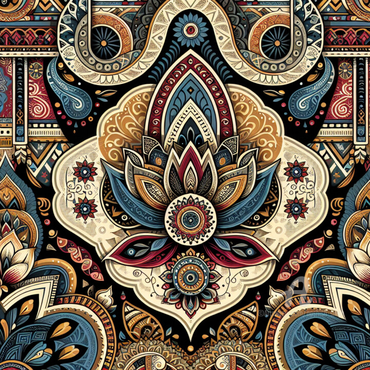 Digital Arts titled "Patterns" by Aashish Singh, Original Artwork, Digital Painting