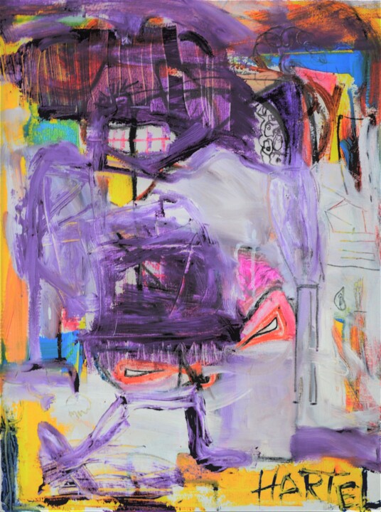 Painting titled "Rak" by Paul Hartel, Original Artwork, Acrylic Mounted on Wood Stretcher frame