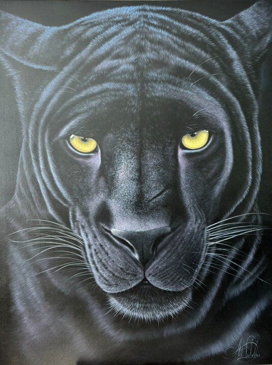 Black panther 绘画, 63x47.2 in