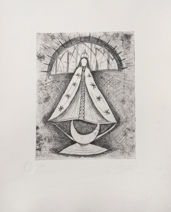 Virgen de Juquila 绘画, 19.7x15.8 in