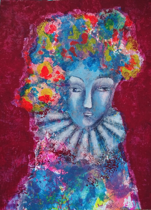 Enigmatic Muse 绘画, 7.9x5.9 in