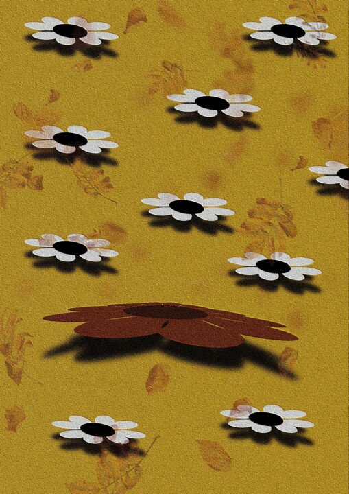 F9 (collection fleurs) Arte digitale, 17,7x12,6 in