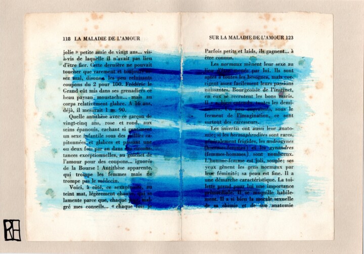 Pittura intitolato "La maladie de l'amo…" da François Rigler, Opera d'arte originale, Tempera