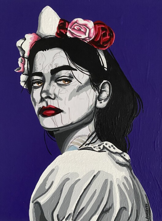 Collages titled "Meredith" by Annabelle Amory, Original Artwork, Acrylic Mounted on Cardboard