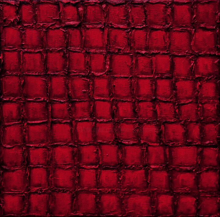 Dark Red Abstract Painting, Big Red Book, Rumi Mystical Love Tablo, 27,6x27,6 in
