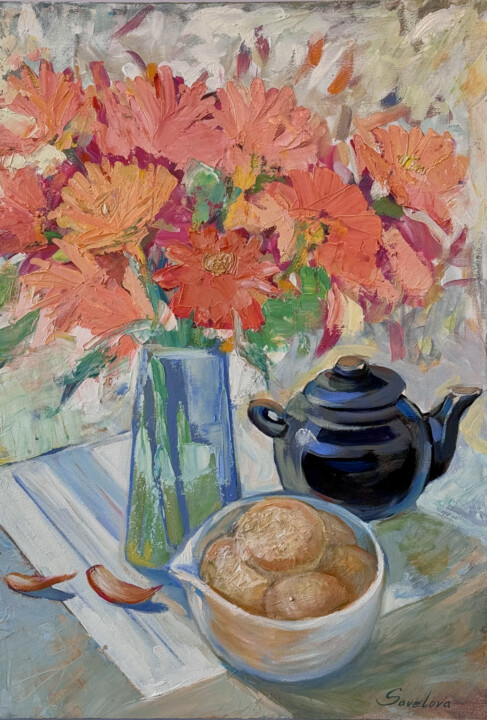 Black teapod 绘画, 19.7x13.8 in