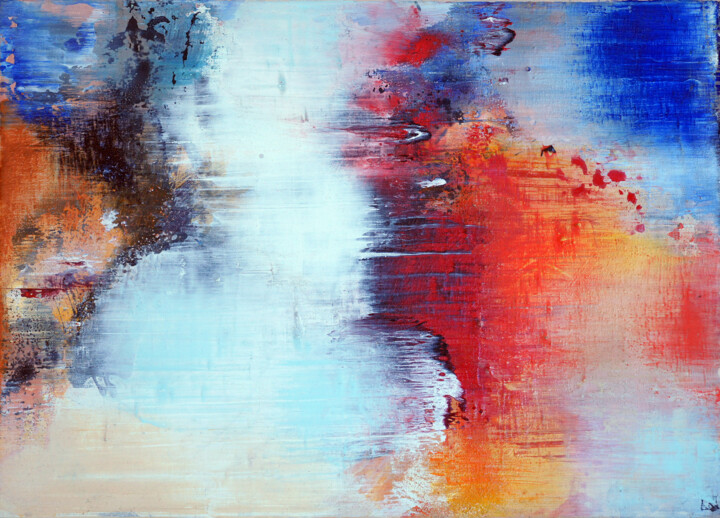 Painting titled "abstract." by Konstantin Grabowski, Original Artwork, Acrylic Mounted on Wood Stretcher frame