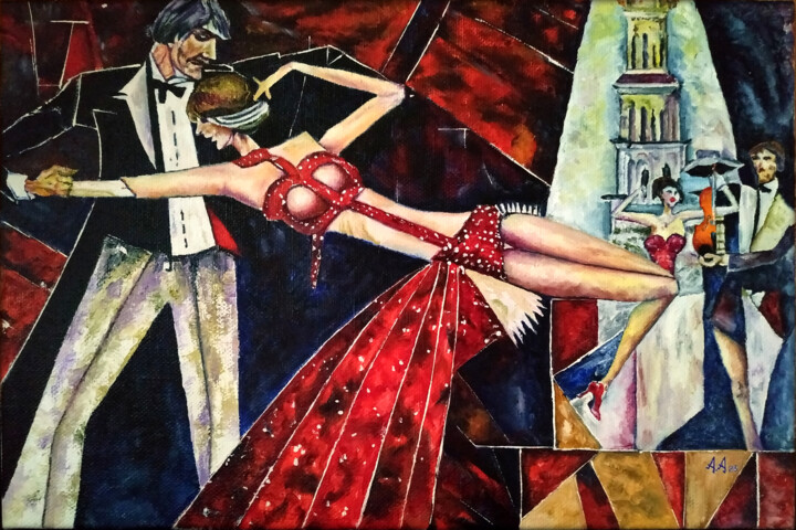 Cha-cha-cha 绘画, 17.7x23.6 in