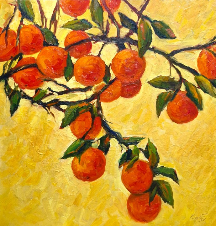Солнечные апельсины Schilderij, 19,7x19,7 in