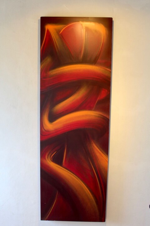Painting titled "Tinka" by Tweak Art, Original Artwork, Spray paint Mounted on Metal