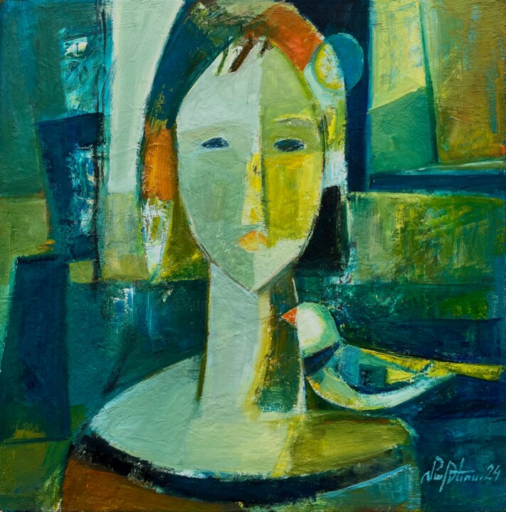 Whisper of the Bird 绘画, 13.8x13.8 in