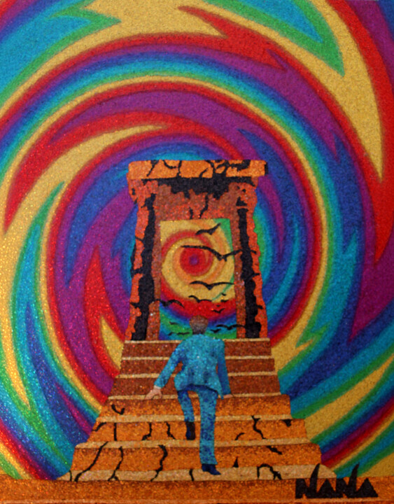 Painting titled "FLIPANDO EN COLORES…" by Nana Araujo, Original Artwork, Acrylic