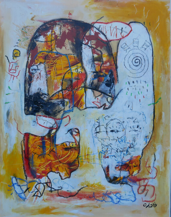 Primitif contemporain 010917 绘画, 31.9x25.6 in